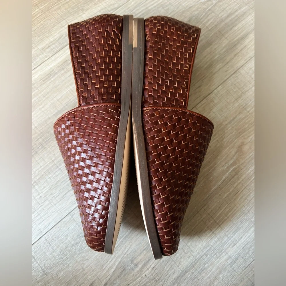 NEW Nisolo Alejandro slip on leather shoe woven brandy - Picture 7 of 13